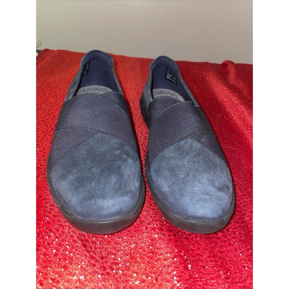CLARKS Loafers Ultimate Comfort Slip-on Navy blue Shoes Wmns Sz 7M